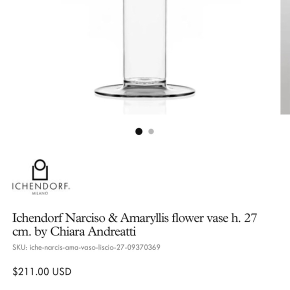 Ichendorf Milano Amaryllis optic vase h.27cm by Chiara Andreatti vase - Picture 7 of 12